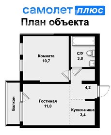 Квартира 33,1 м², 1-комнатная - изображение 1