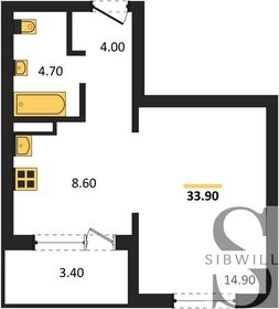 33,9 м², 1-комнатная квартира 4 290 000 ₽ - изображение 19