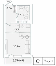 23,7 м², квартира-студия 3 922 906 ₽ - изображение 44