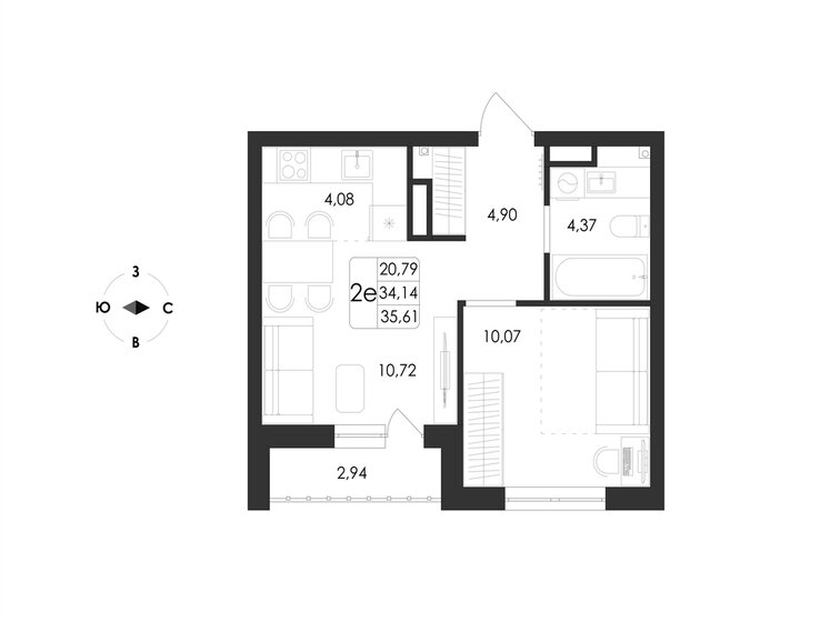 97,2 м², 4-комнатная квартира 5 980 000 ₽ - изображение 83