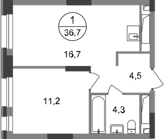 37,5 м², 1-комнатная квартира 9 390 000 ₽ - изображение 30