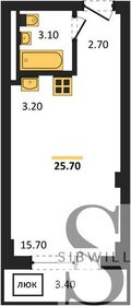 25,3 м², квартира-студия 2 650 000 ₽ - изображение 53