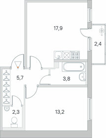 69,8 м², 3-комнатная квартира 9 599 000 ₽ - изображение 1