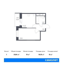 Квартира 31,8 м², 1-комнатная - изображение 1