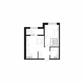 Квартира 39,1 м², 1-комнатная - изображение 1