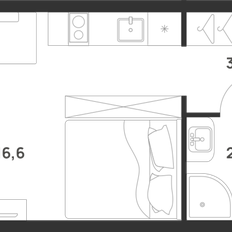 Квартира 22,7 м², студия - изображение 3