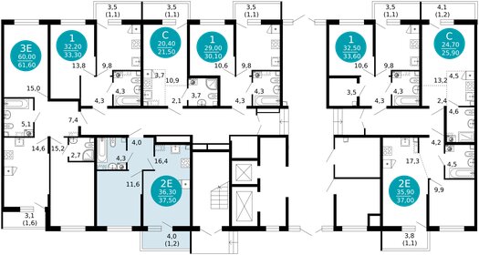 38,2 м², 2-комнатные апартаменты 9 400 000 ₽ - изображение 140