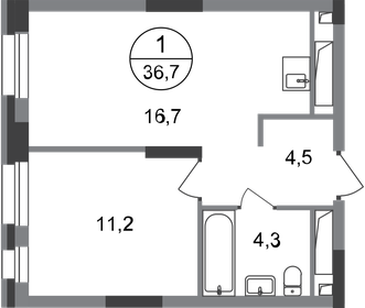 32 м², 1-комнатная квартира 3 000 ₽ в сутки - изображение 35