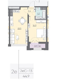 38 м², 1-комнатная квартира 3 400 000 ₽ - изображение 26