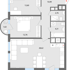 Квартира 75,3 м², 3-комнатная - изображение 4