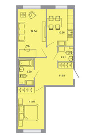 49,8 м², 2-комнатная квартира 8 370 000 ₽ - изображение 79