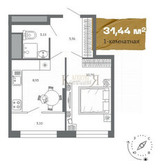 Квартира 31,4 м², 1-комнатная - изображение 2