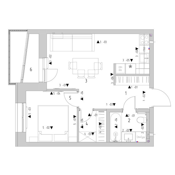43,9 м², 1-комнатная квартира 8 300 000 ₽ - изображение 1