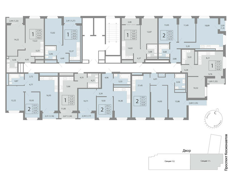 49,2 м², 2-комнатная квартира 9 952 875 ₽ - изображение 26