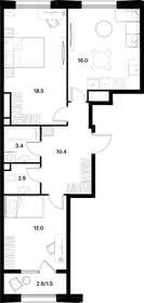 62,9 м², 2-комнатная квартира 27 651 430 ₽ - изображение 38