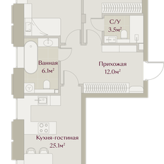 Квартира 83 м², 2-комнатная - изображение 2