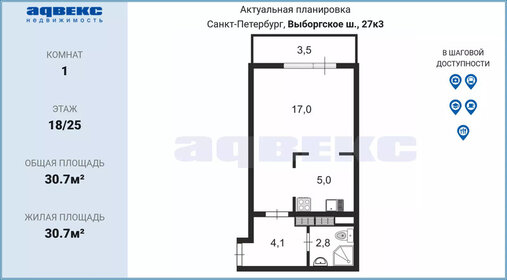 26,5 м², квартира-студия 4 890 000 ₽ - изображение 115