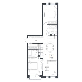 Квартира 69,7 м², 3-комнатная - изображение 1