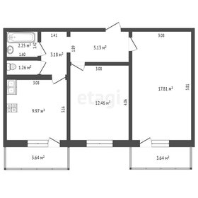 56 м², 2-комнатная квартира 6 155 600 ₽ - изображение 74