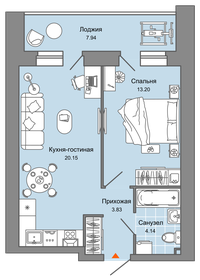 Квартира 40 м², 2-комнатная - изображение 1