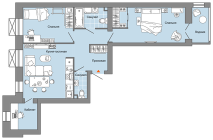 Квартира 70 м², 3-комнатная - изображение 1