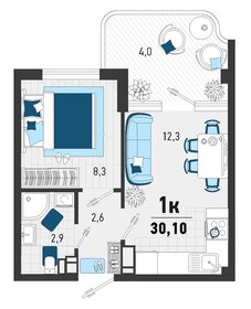 30,6 м², 1-комнатная квартира 10 700 000 ₽ - изображение 14