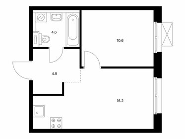 Квартира 36,3 м², 1-комнатная - изображение 1