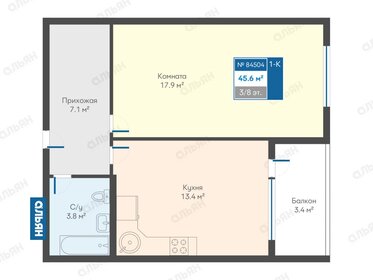 47 м², 2-комнатные апартаменты 7 800 000 ₽ - изображение 69
