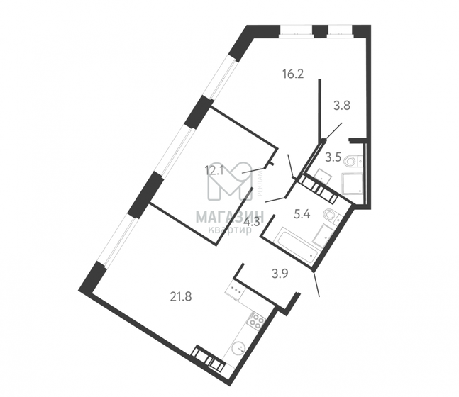 71 м², 2-комнатная квартира 20 660 000 ₽ - изображение 25