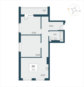 108,2 м², 3-комнатная квартира 7 600 000 ₽ - изображение 71