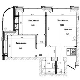 Квартира 57 м², 2-комнатная - изображение 1