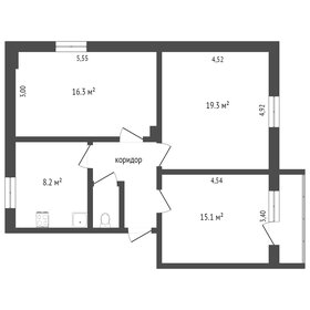 56,8 м², 3-комнатная квартира 6 900 000 ₽ - изображение 49