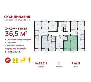 Квартира 36,5 м², 1-комнатная - изображение 2