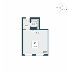 40,4 м², апартаменты-студия 6 150 000 ₽ - изображение 33