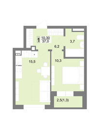 31 м², 1-комнатная квартира 4 090 000 ₽ - изображение 102