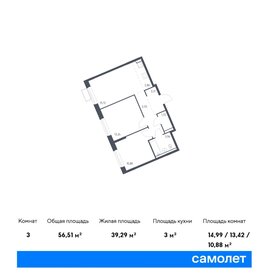 57,5 м², 2-комнатная квартира 14 944 243 ₽ - изображение 1