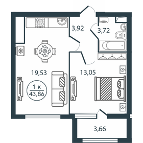 31,5 м², 1-комнатная квартира 4 016 250 ₽ - изображение 119