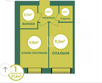 27,5 м², 1-комнатная квартира 2 750 000 ₽ - изображение 32