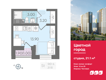 Квартира 21,1 м², студия - изображение 1