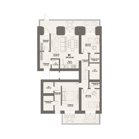 107,9 м², квартира-студия 16 730 700 ₽ - изображение 25