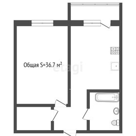 Квартира 36,7 м², 1-комнатная - изображение 1