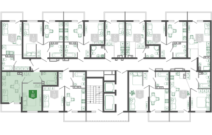 42,1 м², 1-комнатная квартира 5 508 000 ₽ - изображение 30