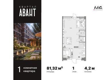 Квартира 81,3 м², 1-комнатные - изображение 1