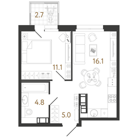 37,7 м², 1-комнатная квартира 14 574 767 ₽ - изображение 61