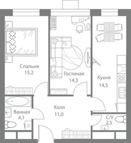 61 м², 2-комнатная квартира 14 762 000 ₽ - изображение 33