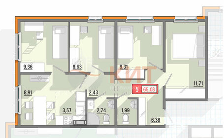 65 м², 4-комнатная квартира 5 226 000 ₽ - изображение 38