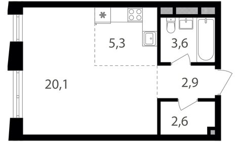 34,5 м², квартира-студия 12 285 450 ₽ - изображение 25
