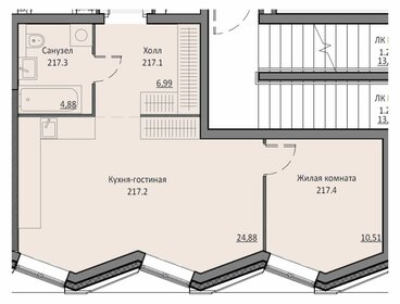 Квартира 47,2 м², 1-комнатные - изображение 1