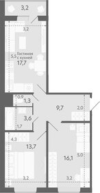 Квартира 65,3 м², 2-комнатная - изображение 2