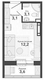 Квартира 22 м², студия - изображение 1